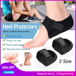 1 Pair Back Heel Protective Sleeve Breathable Heel Pad Adjustable Gel Heel Protectors Washable Flat Feet Support Foot Pain Relief Pads Dry Cracked Tumit Sakit