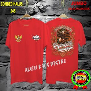 Kaos Hut Dirgahayu RI Ke 80 Kaos Terlaris 17 Agustus 1945 Kemerdekaan Indonesia Kaos Merah Putih Hitam Kaos Cewek Cowok Katun Combed