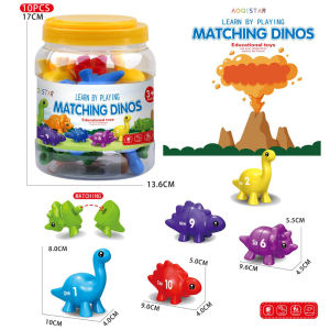 Montessori Learning Toys for Toddlers 1-3 Matching Letters Numbers Fine Motor Toy Dinosaur Numbers Games for Kids Alphabet Match Game with Uppercase Lowercase Preschool Educational Learning Dinosaur Set for Boys Girls