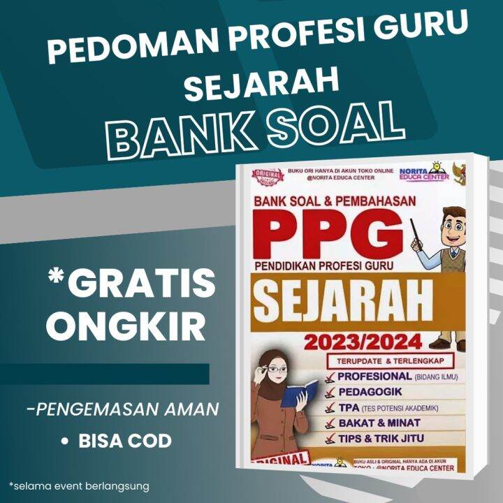 PPG SEJARAH TAHUN 2024 BUKU PENDIDIKAN PROFESI GURU SEJARAH BANK SOAL ...