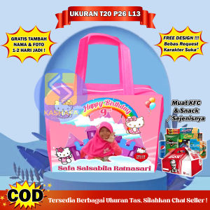 (20 PCS RESLETING) Tas Ulang Tahun Resleting Custom / Tas Ulang Tahun Resleting Anak / Tas ultah resleting muat KFC / goodie bag ulang tahun anak murah free desain gratis pakai resleting / Tas Bingkisan Ultah Anak Resleting / Goodie Bag Resleting