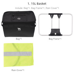 TWTOPSE 15L MINI Bicycle Basket For Brompton Folding Bike Fit 3SXITY PIKES 3 Holes Dahon Tern Fnhon Bag Cycling Portable Bags Accessory