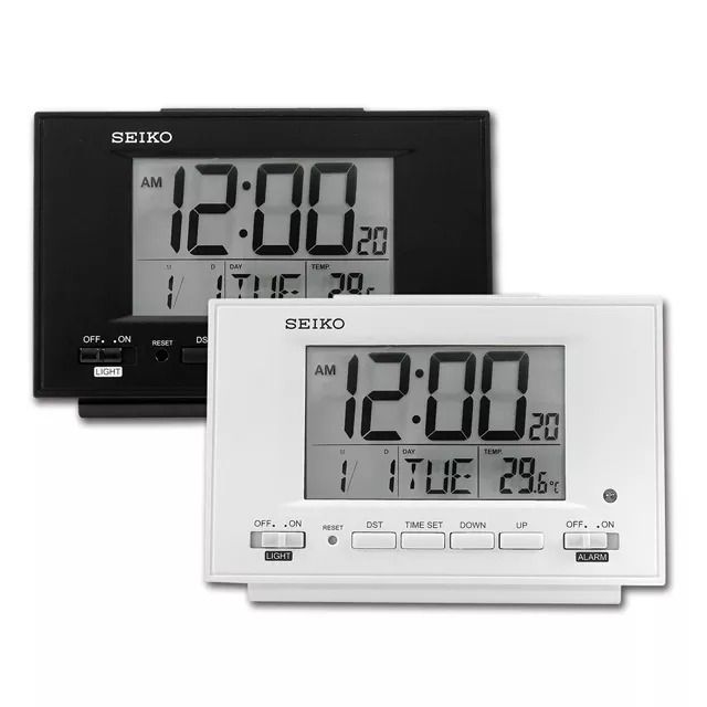 SEIKO Digital Beep Alarm Table Desk Clock QHL075 (QHL075K, QHL075W