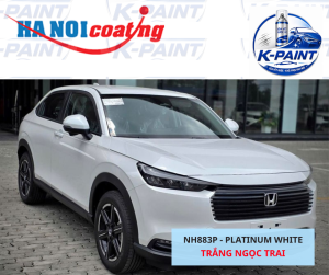 Sơn Xịt Xóa Vết Xước cho xe HONDA HR-V màu TRẮNG NGỌC TRAI mã màu NH883P - PLATINUM WHITE chính hãng K-PAINT