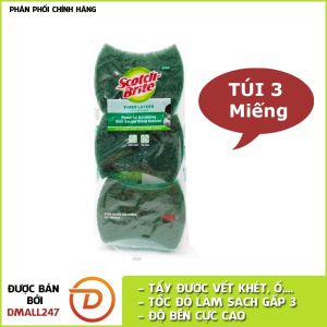 Gói 3 miếng rửa chén 2 mặt không trầy xước Scotch-Brite 3M CR-2MG3 - đa năng 3 tác động làm sạch độ bền cao công nghệ độc quyền- Dmall247 hàng chính hãng xuất VAT theo yêu cầu