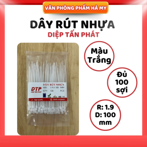 Bịch 100 Sợi Dây Rút Nhựa Diệp Tấn Phát Nhiều Kích Cỡ Màu Trắng Nhiều Kích Thước