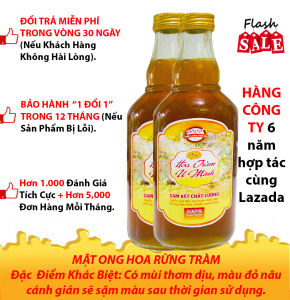 Mật ong nguyên chất Hoa Tràm 1000ml -2 chai thủy tinh 500ml cam kết chất lượng 1 đổi 1 trong 12 tháng