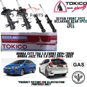 HONDA CITY T9A GM6 / JAZZ T5A GK (FRONT / REAR) 100% BRAND TOKICO TKC SHOCK ABSORBER
