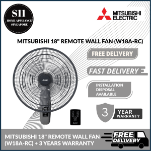 Mitsubishi W18A-RC 18 inch Wall Fan with REMOTE * 3 YEARS LOCAL WARRANTY