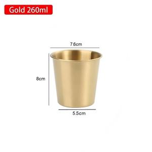 Gold Coffee Cups 304 Stainless Steel Cup Durable Travel Metal Cup Hiking Drinking Portable