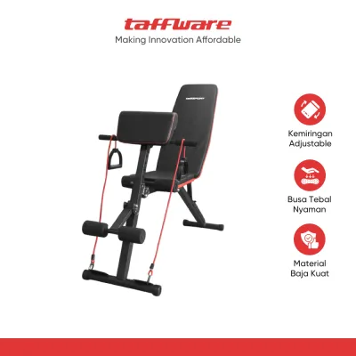TaffSPORT Kursi Gym Iron Bench Press Foldable Sit Up Exercise - K20418A