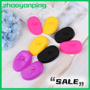 zhaoyanping 2pcs นำมาใช้ใหม่ซิลิโคนหูครอบคลุมผมร้านเสริมสวยสีย้อมสีป้องกันป้องกันชุดหูฟัง