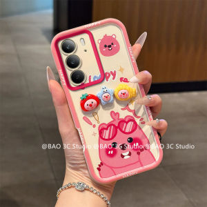 New Casing Realme 14X Realme C75 C75x C30s C30 4G 5G Ins Cute Cartoon Fashion Capybara Ducks Patrick Star Beaver 3D Dolls Anti-fall Phone Case with Lanyard 2025