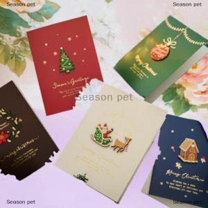 [COD] Season pet สุขสันต์วันคริสต์มาสการ์ดชุดพร้อมซองจดหมายอวยพรปีใหม่ของขวัญคริสต์มาสตกแต่งการ์ดคริสต์มาสสำหรับ2026คริสต์มาส