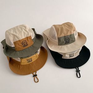 [COD] ฤดูร้อนฤดูร้อนฤดูร้อน หมวกกันแดดเด็ก สไตล์เกาหลีแบบ ป้องกันรังสียูวี หมวกชาวประมงเด็ก อินส์ แห้งไว-แห้งไว หมวกบักเก็ตเด็กชายเด็กหญิง การเดินทางการเดินทาง