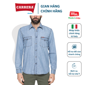 Áo Sơ Mi Nam Denim Regular Fit (2 Màu) - Carrera Jeans - Nhập Khẩu Chính Hãng Từ Ý Form Basic Thiết Kế Cao Cấp Tinh Tế Lịch Sự -  2051005A