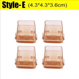 YESPERY 4Pcs Silicone Chair Leg Protector Felt Pads for Furniture Feet Floor Protective Cover Round Square Rectangle Non-Slip
