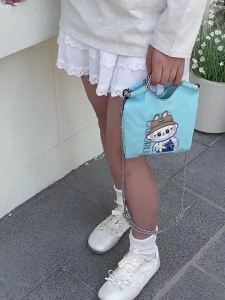 Labubu Embroidered Handbag Shopping Bag Single Shoulder Crossbody Small Square Phone Bag