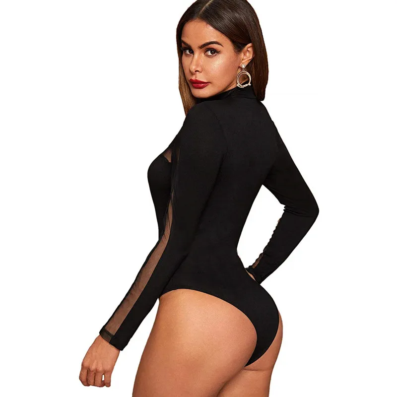 Women's Transparent Mesh Bodysuit  Women's Long Sleeve Bodysuit - 2023  Sexy - Aliexpress