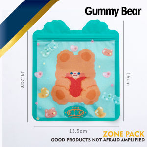 Ziplock Bag Cookies | Plastik Kantong Biskuit Permen | Ziplock Makanan Beruang | Pouch Kemasan Snack | Ziplock Kue Kering Motif Lucu