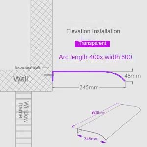 MAHARLIKA TRUST House Front Door Waterproof Canopy Transparent Invisible PC Board Silent Canopy