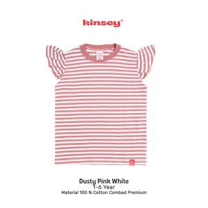 Kinsey -  VENYA Ruffle tee / Kaos Anak Perempuan / Sallur / Simple / Basic / Daily Look / Pocket T1