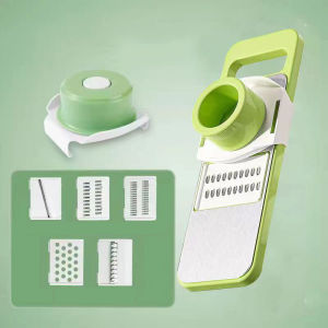5 in 1 Multifunctional Vegetable Cutter Stainless Steel Slicer Grater Cutter Peeler Garlic Chopper Multi Functional and Durable