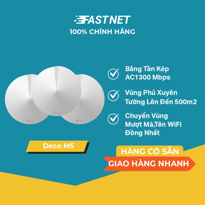 Hệ thống Mesh Wifi cho gia đình TP-Link Deco M5 AC1300 - Hãng phân phối ...