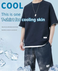 【HOT】Mens Waffle Short Sleeve Shorts Athletic Casual Suit Loose Short Sleeve Shorts