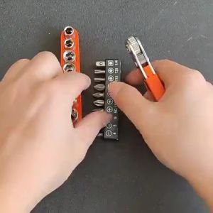 Multifunctional Ratchet Screwdriver - Bidirectional Right Angle Magnetic Wrench with Cross Shaped Head Durable