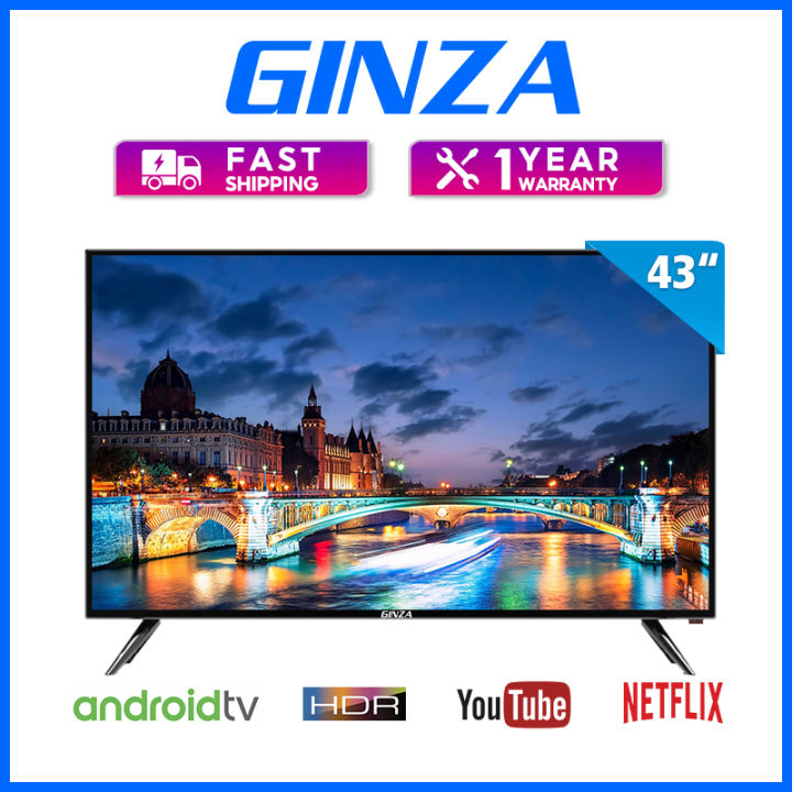 GINZA 32/40/43 inches smart tv LED TV Full HD Android TV Flat Screen on