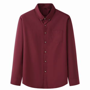 【Plus Size】60-175KG Men Korean Style Loose Plain Collar Long Sleeve Tops  Male Large Big Size Oversized Casual Formal Shirts