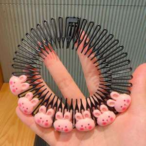 FAMILY`S CHOICE Korean Headband For Kids girl Cartoon Ponytail Clip Children Buckle Hair Fixing Hairpin