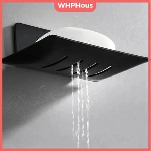 WHPHous Carbon Steel Bathroom Shower Storage Soap Tray Rack Soap Tray Wall Mounted Drainage Soap Tray Box