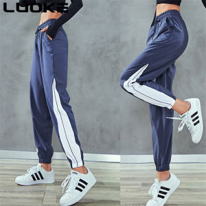 LUOKE Hip Hop Casual Trousers Black Loose Streetwear Pants High Waist Pockets Trousers Female Seluar Cycling Women
