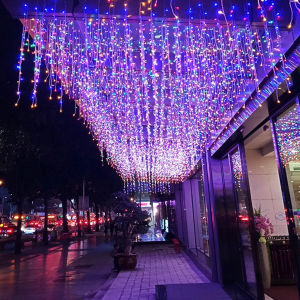 Lampu Raya 5 Meter Hair Raya Lights 158Led Led Star Moon Lights Curtain Dropping Lights In/Outdoor Hari Raya Decoration