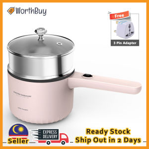 Worthbuy 1.2Litre Multifunction Teflon Non-Stick Coated Electric Long Handle Mini Cooking Pot