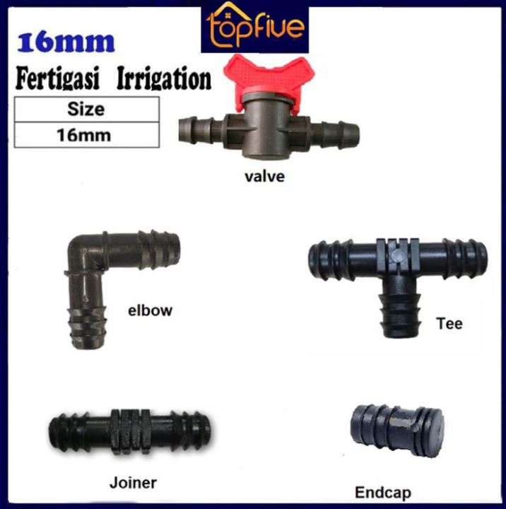 16mm Equal Tee Connector / Joiner / Elbow Joint / Valve / Endcap ...