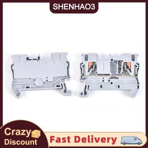 【SHENHAO3】 WSG Shyli 10 Cái Khối Đầu Cuối Ray Din PT-2.5 Đẩy Vào Lò Xo Không Vít