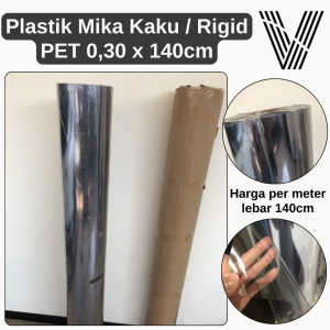 Mika Kaku Bening (0.30mm x 140cm PET) untuk Plastik Tutup Seserahan / Kotak Hantaran Pernikahan & Souvenir Rigid Roll