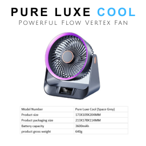 Cordless USB Rechargeable Desk Wall Mount Circulation Fan Long Lasting Silent Fan Modern Design