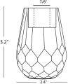 Crystal Candle Holder Honeycomb Designed Hand Cut Crystal Household Taper Candlesticks Banquet Decorations for Dinner 2.4x3.2Inches Pack of 2, Clear. 