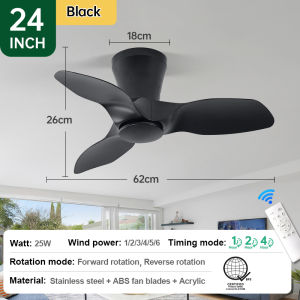 KASIDA Nordic Modern ceiling fan with remote control 42/52Inch  Industrial ceiling fan big size 6 Speeds ceiling fan heavy duty Dc motor Silent ceiling fans for living room kitchen dining bedroom garage office gym
