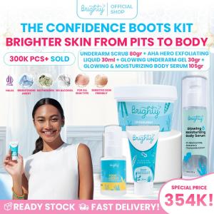 BRIGHTY Glowing Underarm X Undderarm Scrub X AHA Hero X Glowing & Moisturizing Body Serum