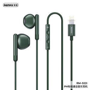 Fon Telinga REMAX Super Bass Stereo Music Earphone With Mic Noise Cancelling Wired In Ear Earphones Year Fon Earfone 有线耳机 LMRM522i