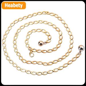【2-3 days delivery】 Women Fashion Belts Luxury Designer Belt Retro Silver Carved Hollow Out Chain Belt for Women Elegant Round Metal Women Belt