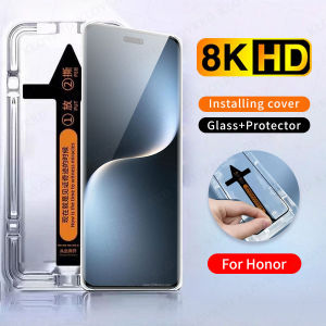 One-Click Easy Install Tempered Glass Screen Protector For HONOR Magic 8 Pro 7 6 5 4 Pro HONOR 600 Lite 400 Pro 200 90 70 50 Lite X9 X9A X9B X9C X9D X8 X8A X8B X8C X7 X7A X7C X7D X6 X6A X6B X6C X5 Play 10