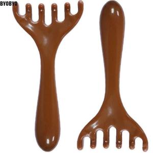MAJESTI Six-Claw Head Meridian Massage Comb Handheld Wide Tooth Massage Gua Sha Tools Anti-static Back Scratcher for Promote Blood Circulation