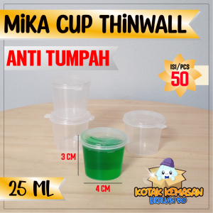Mika cup thinwall sambel/Mika saus/Mika puding/Mika jelly 25 ML