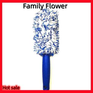 Family Flower Flash Sale แปรงทำความสะอาดรถแบบพกพาแปรงทำความสะอาดล้อรถขนกำมะหยี่และขอบล้ออุปกรณ์ดูแลรถอุปกรณ์เสริมแปรงอเนกประสงค์